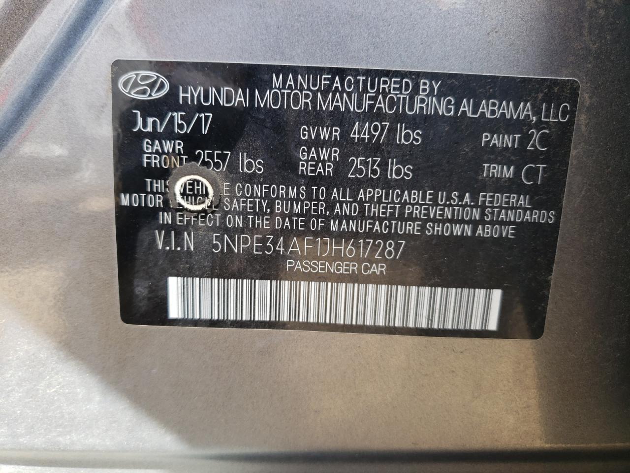 2018 Hyundai Sonata VIN 5NPE34AF1JH617287 photo 12