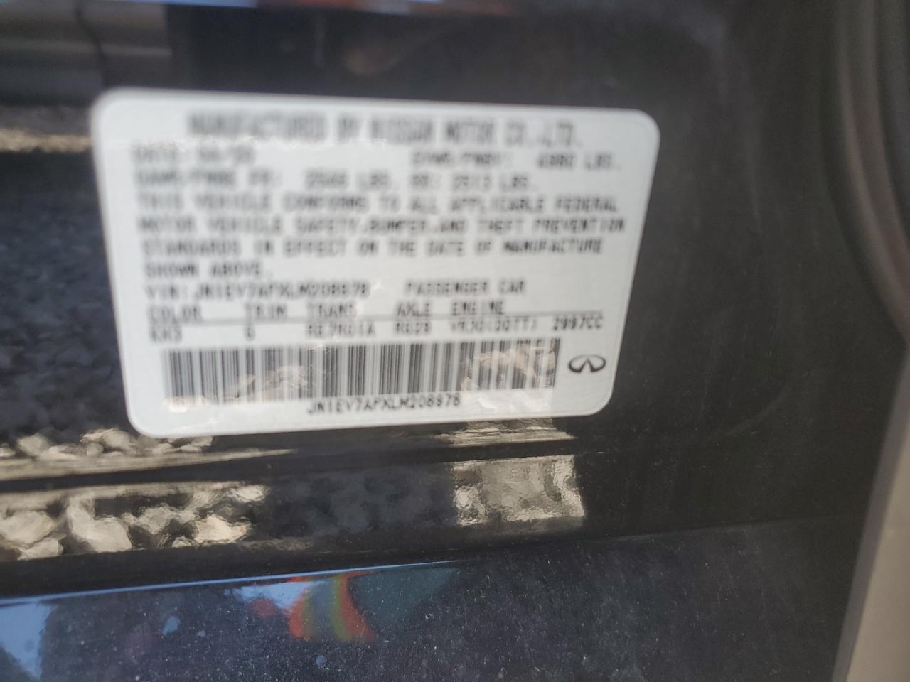 2020 Infiniti Q50 VIN JN1EV7APXLM208978 photo 12