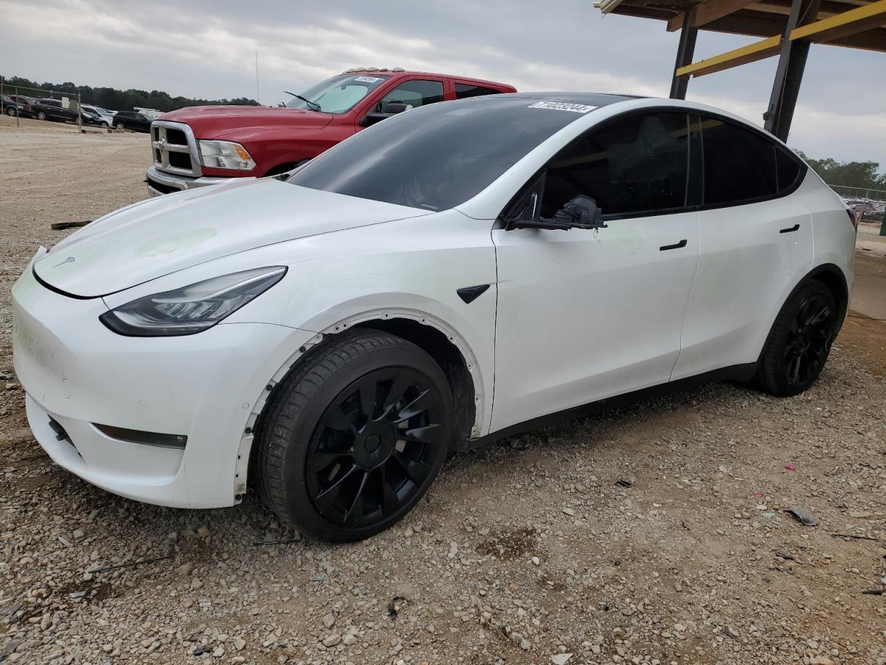 2022 Tesla Model y VIN 7SAYGDEE6NF385845 photo 1