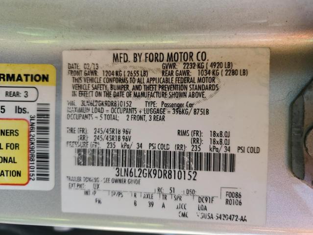 2013 Lincoln Mkz VIN 3LN6L2GK9DR810152 photo 12