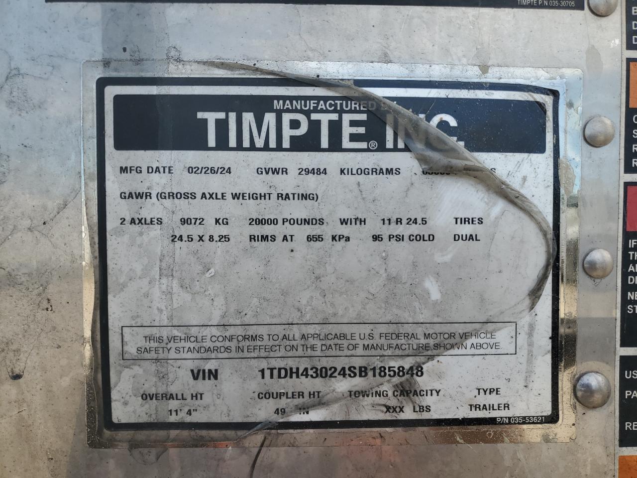 2025 TIMPTE All models VIN 1TDH43024SB185848 photo 10