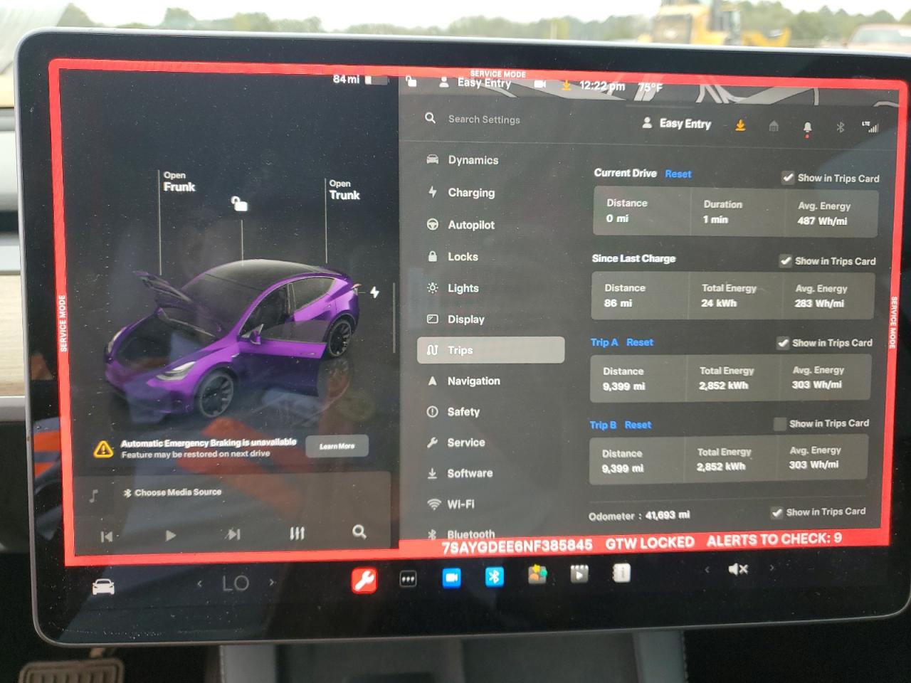 2022 Tesla Model y VIN 7SAYGDEE6NF385845 photo 9