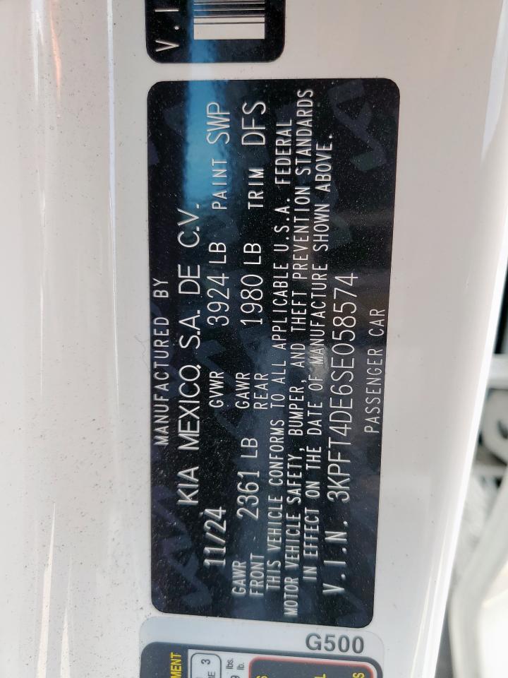 2025 Kia All other VIN 3KPFT4DE6SE058574 photo 12