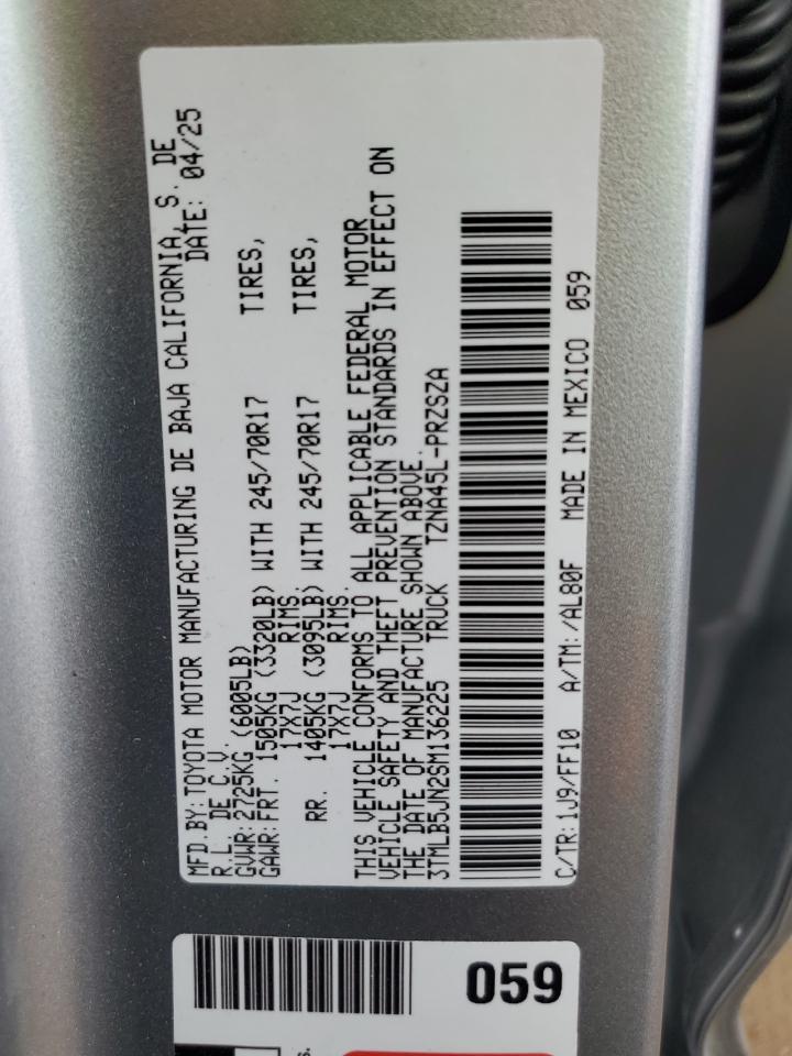 2025 Toyota Tacoma VIN 3TMLB5JN2SM136225 photo 12