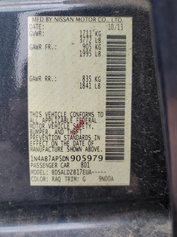 2013 Sentra VIN 1N4AB7AP5DN905979 photo 12