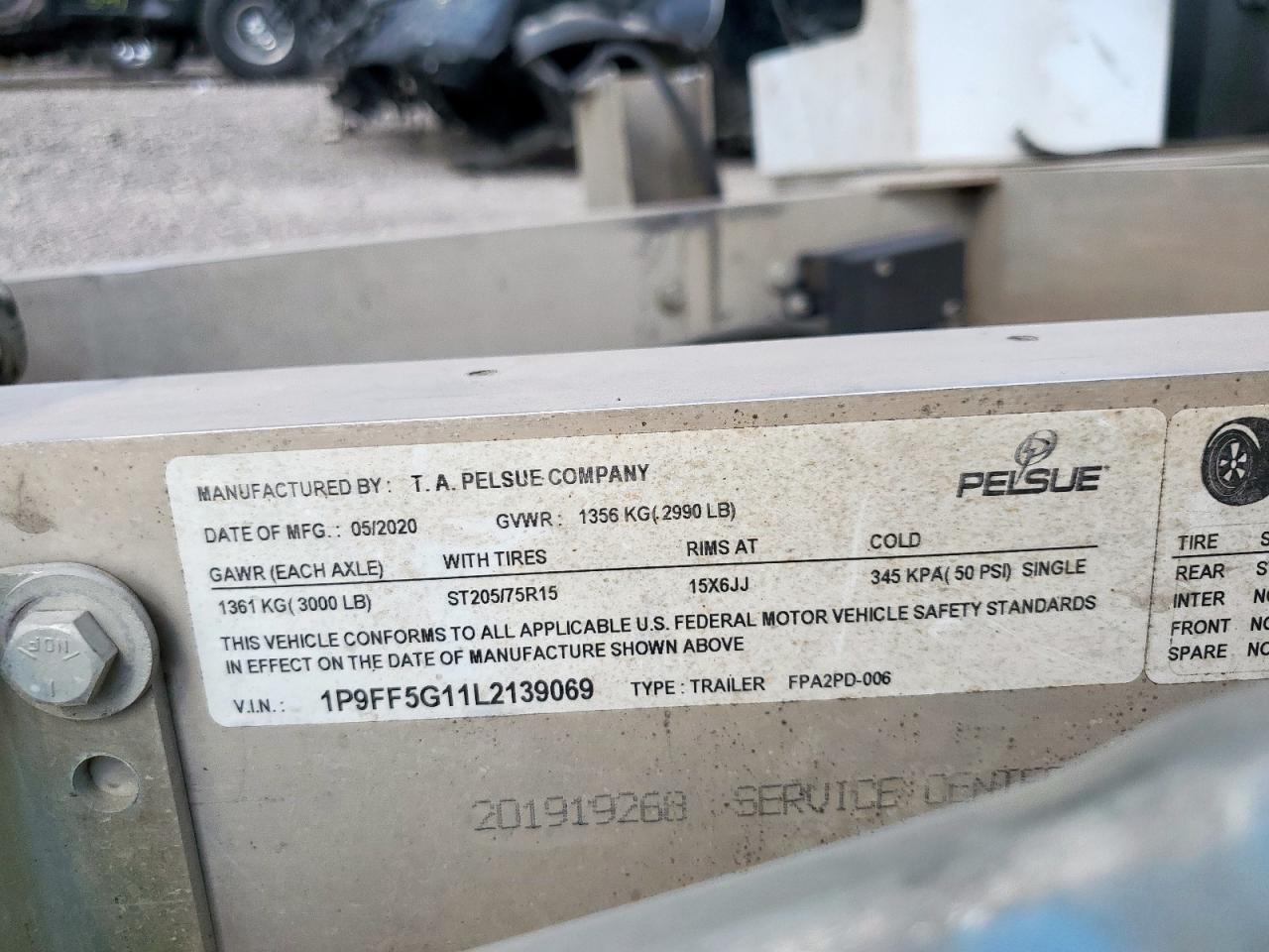 2020 PELSUE TRAILER VIN 1P9FF5G11L2139069 photo 10