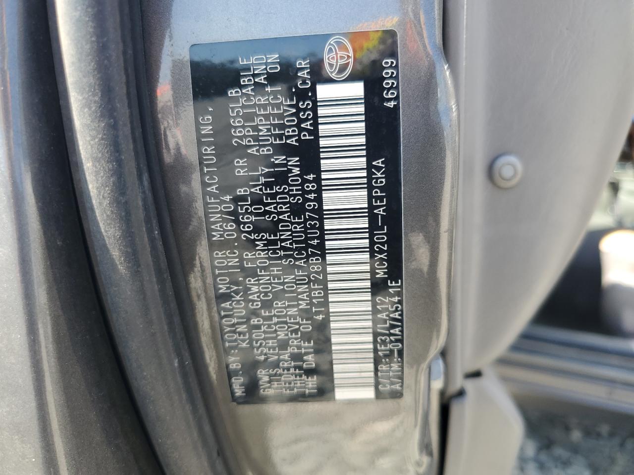 2004 Toyota Avalon VIN 4T1BF28B74U379484 photo 12