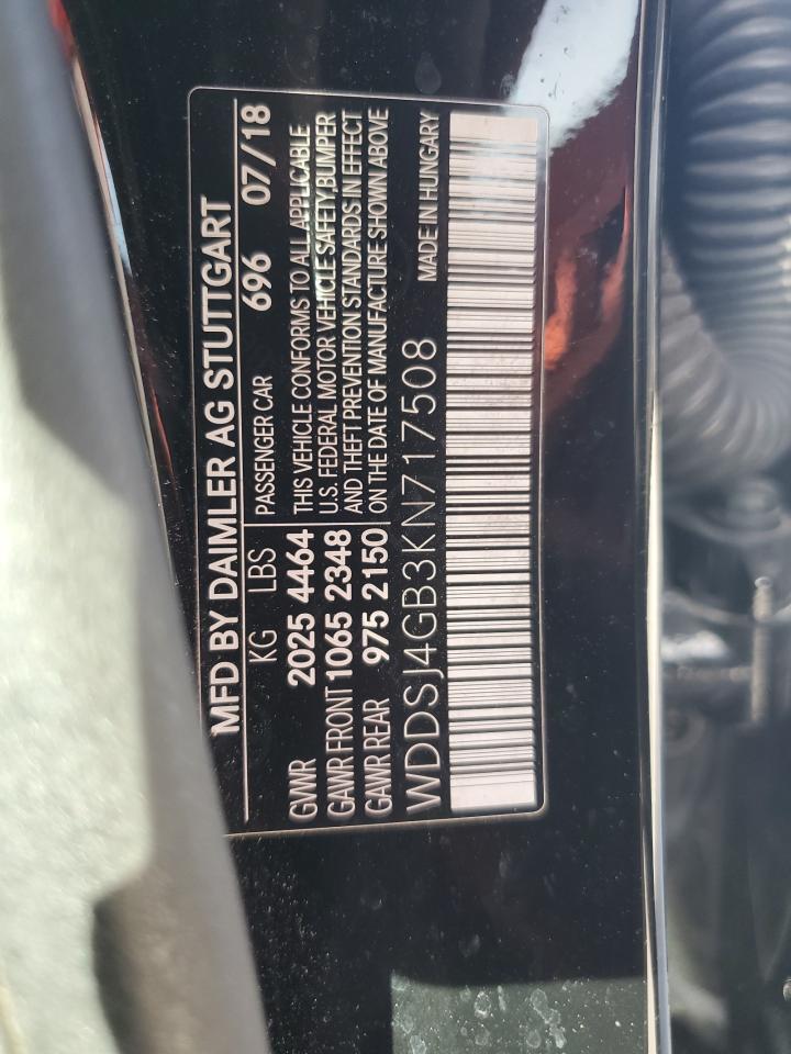 2019 Mercedes-Benz Cla-class VIN WDDSJ4GB3KN717508 photo 12