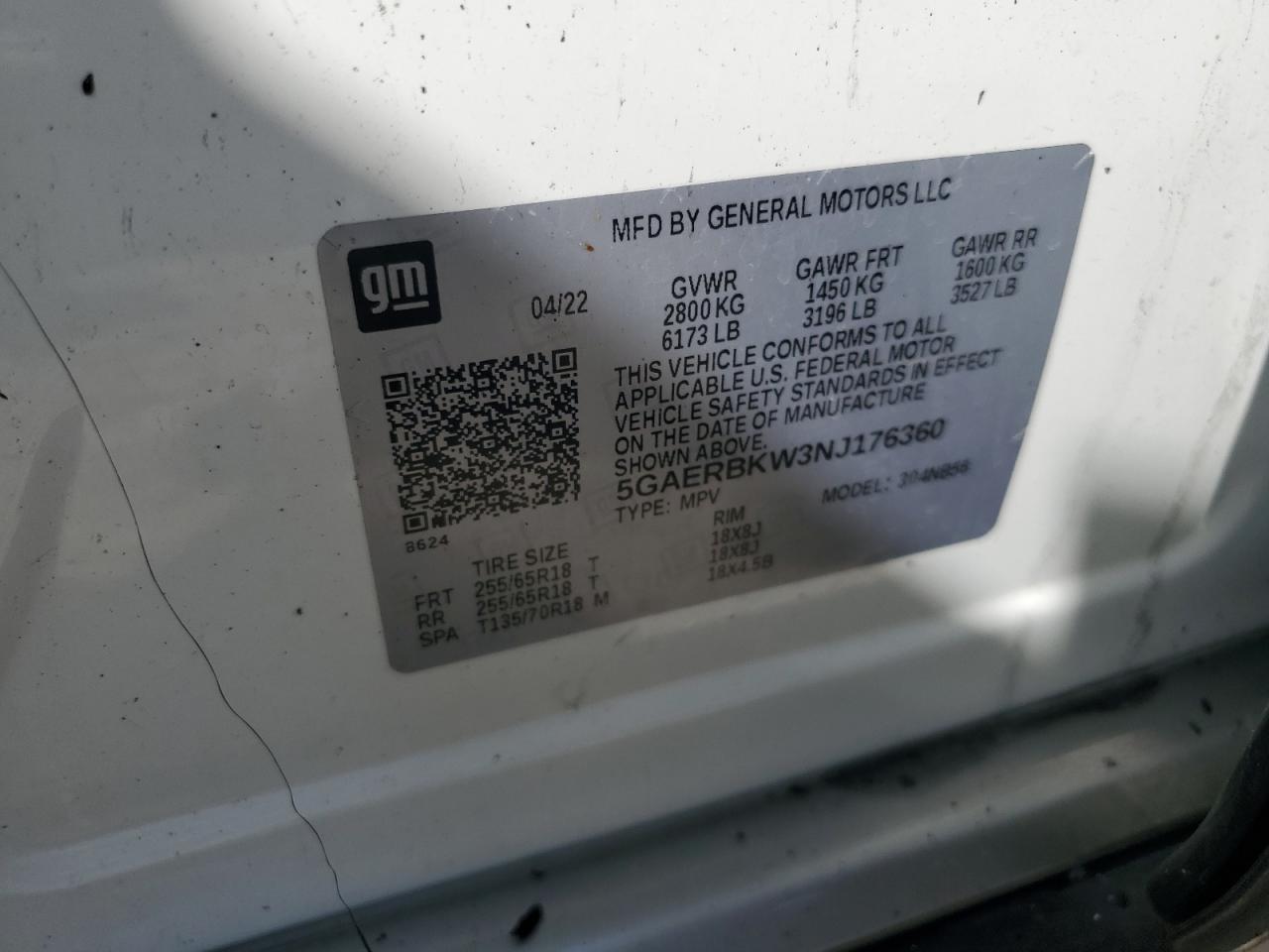 2022 Buick Enclave VIN 5GAERBKW3NJ176360 photo 12