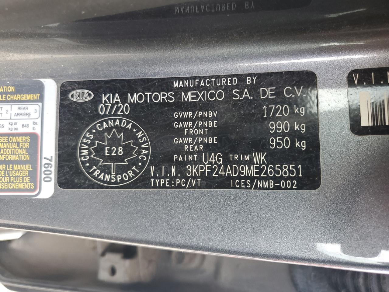 2021 KIA Forte fe VIN 3KPF24AD9ME265851 photo 12