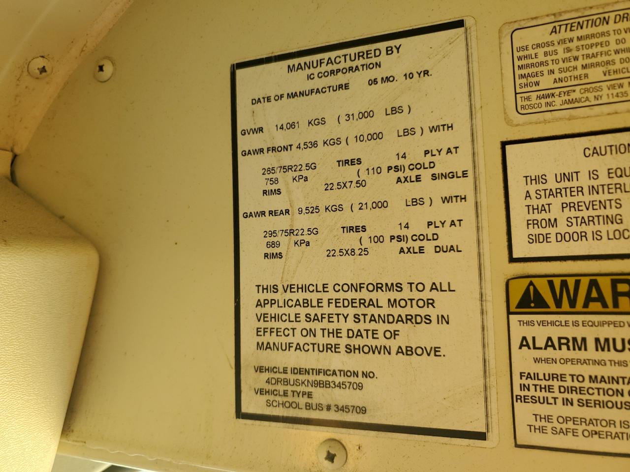 2011 Ic Ce series VIN 4DRBUSKN9BB345709 photo 10