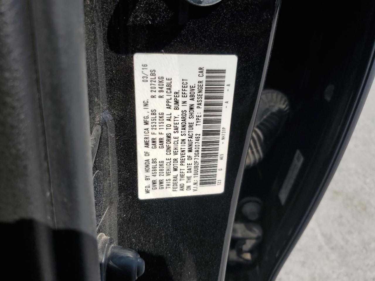 2016 Acura Tlx VIN 19UUB2F73GA007462 photo 12