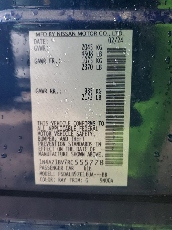 2024 Nissan Leaf VIN 1N4AZ1BV7RC555778 photo 12