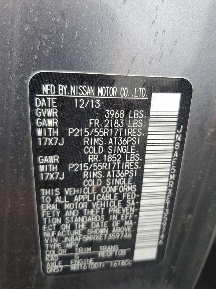 2014 NISS Juke VIN JN8AF5MRXET359746 photo 12