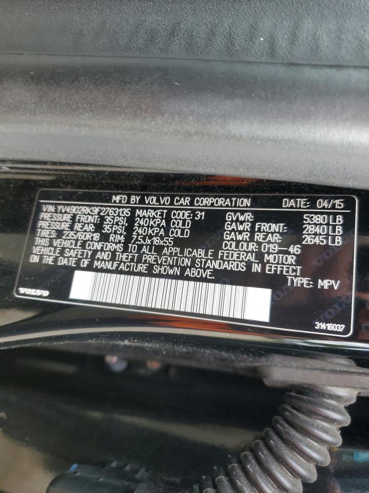 2015 Xc60 VIN YV4902RK9F2763135 photo 10