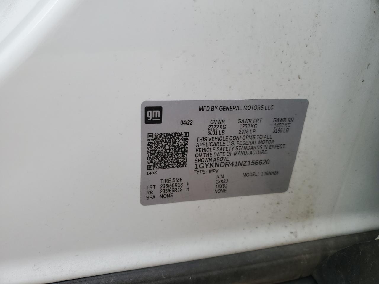 2022 Cadillac Xt5 VIN 1GYKNDR41NZ156620 photo 12