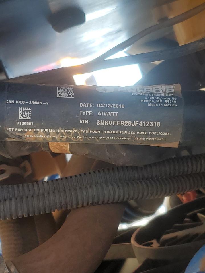 2018 POLARIS Rzr VIN 3NSVFE928JF412318 photo 10