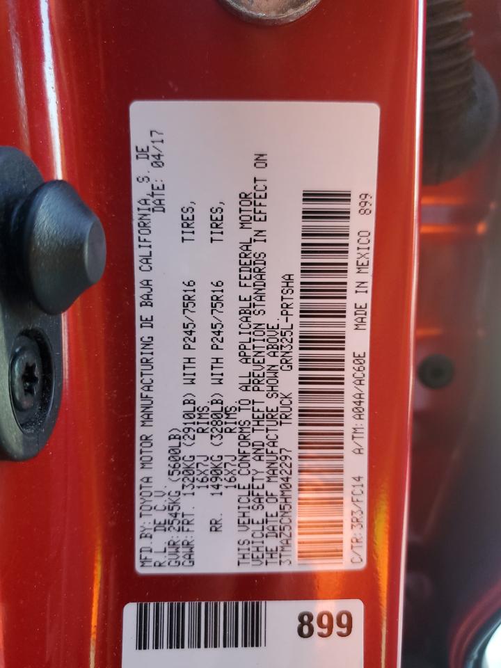 2017 TOYOTA Tacoma VIN 3TMAZ5CN5HM042297 photo 12