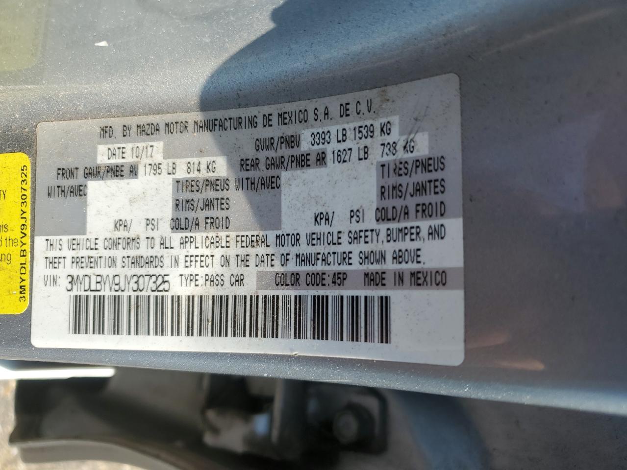2018 Toyota Yaris VIN 3MYDLBYV9JY307325 photo 12