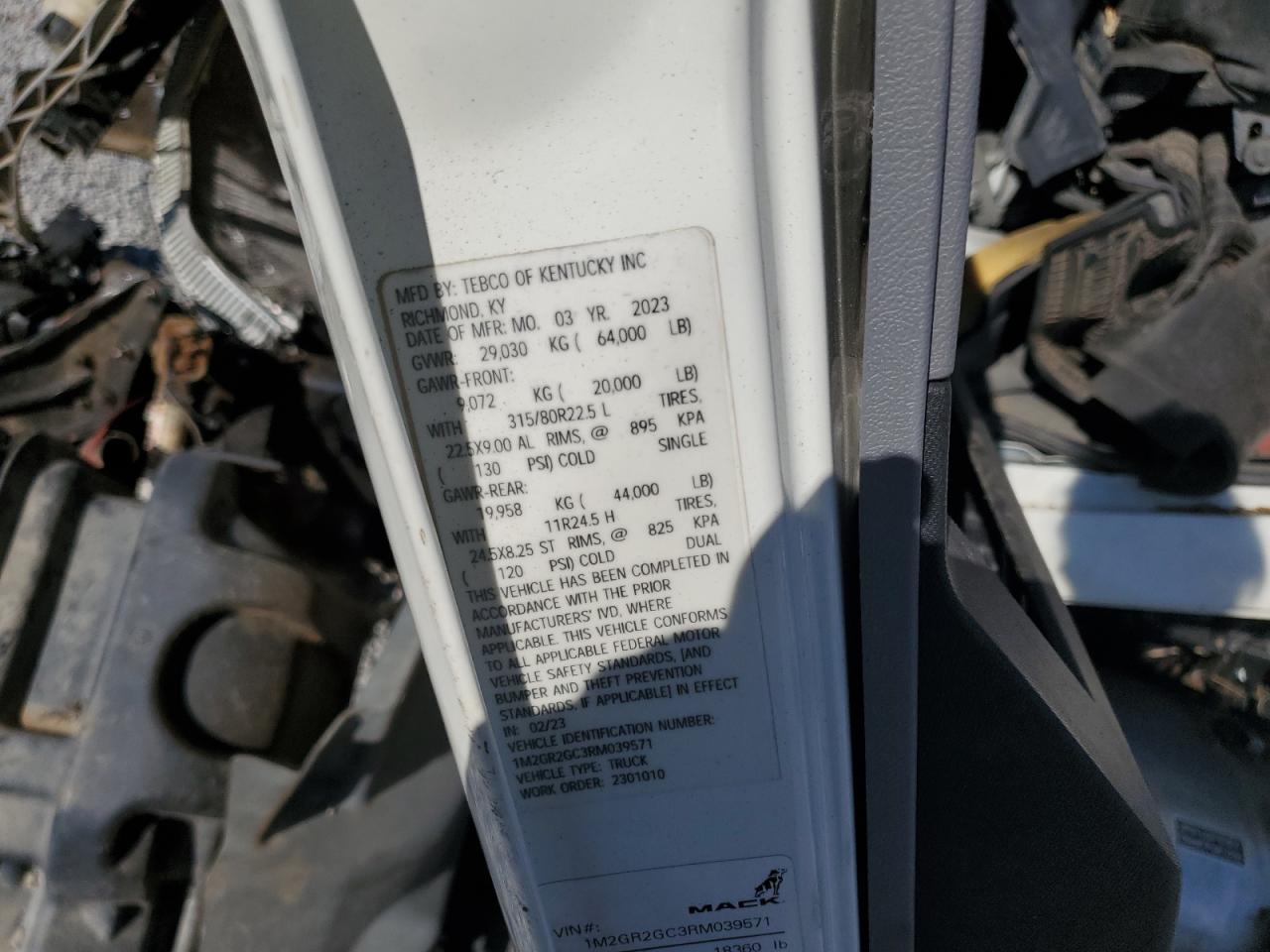 2024 MACK All models VIN 1M2GR2GC3RM039571 photo 10