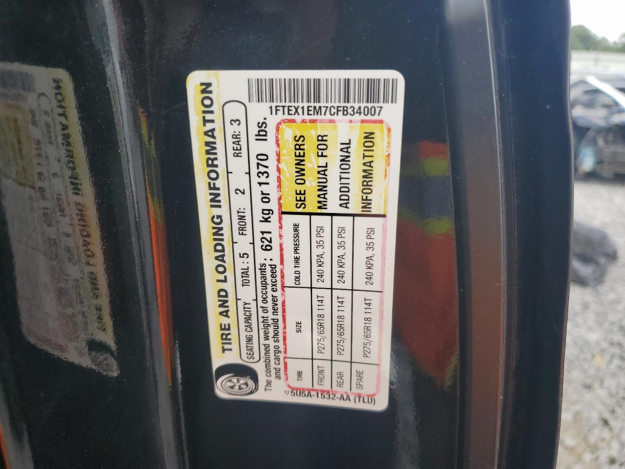 2012 Ford All models VIN 1FTEX1EM7CFB34007 photo 12