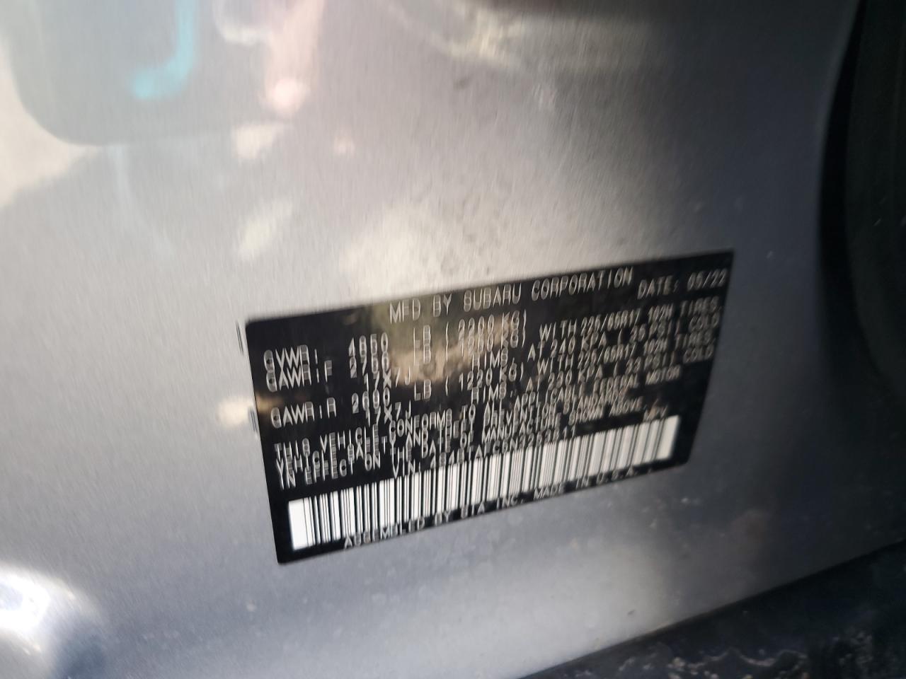 2022 Subaru Outback VIN 4S4BTAFC5N3253811 photo 12