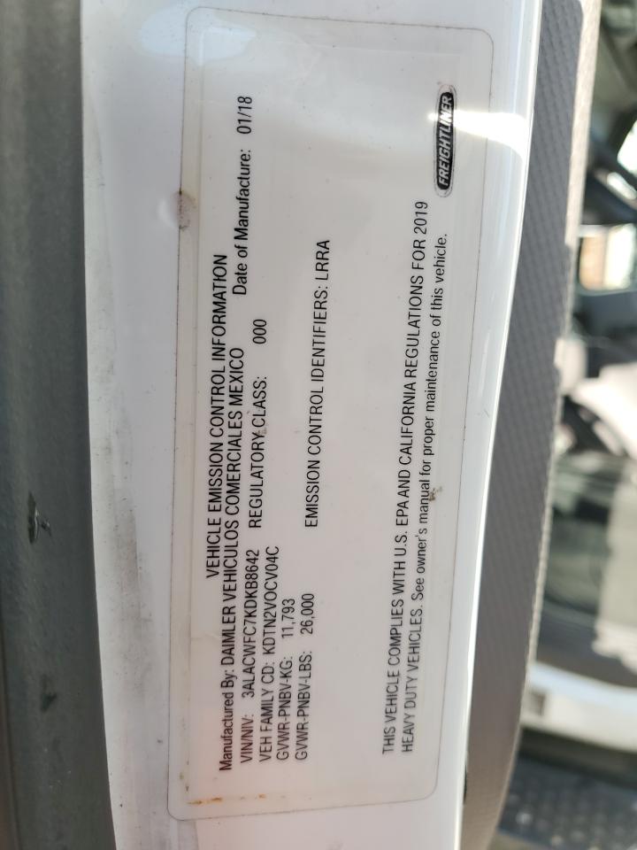 2019 FREIGHTLINER All other VIN 3ALACWFC7KDKB8642 photo 10