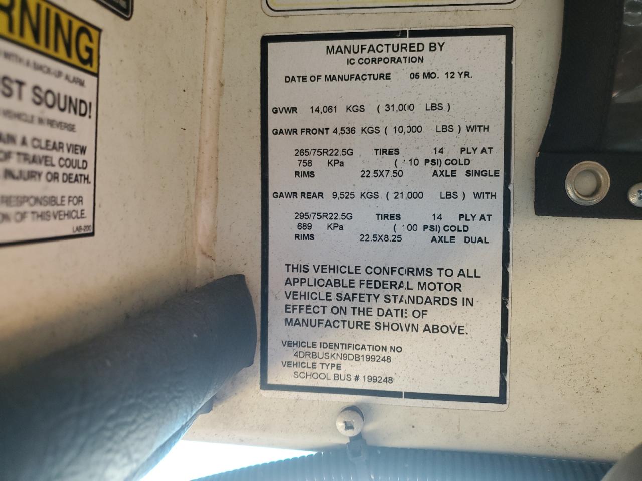 2013 Ic Ce series VIN 4DRBUSKN9DB199248 photo 10