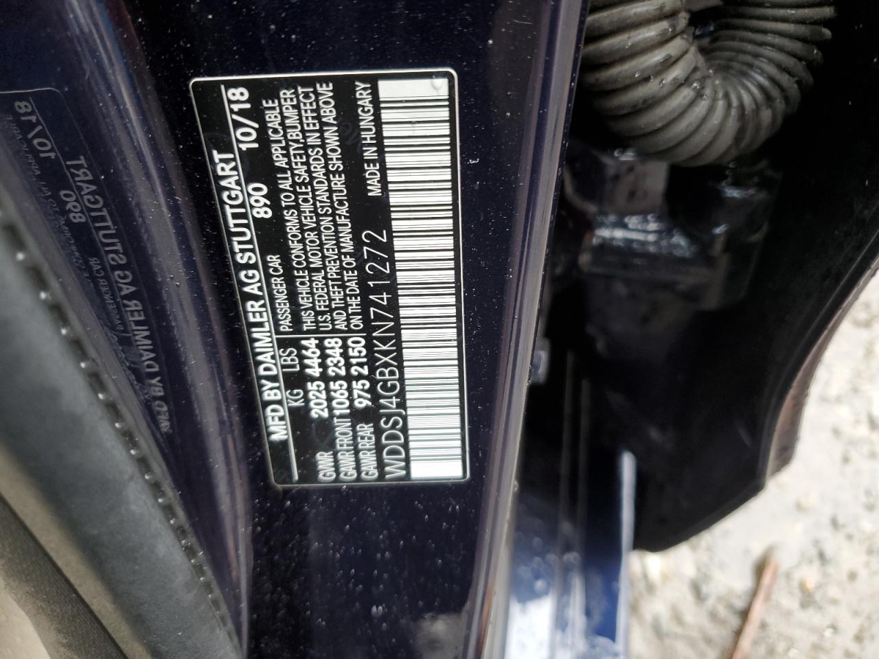 2019 Mercedes-Benz Cla-class VIN WDDSJ4GBXKN741272 photo 12