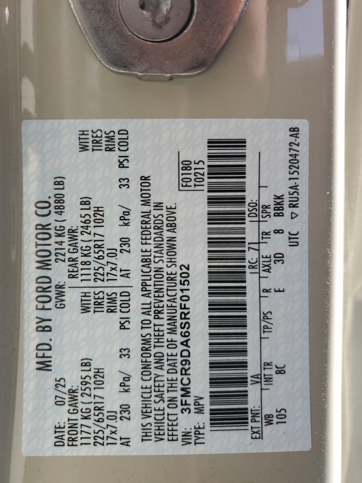 2025 Ford Bronco VIN 3FMCR9DA6SRF01502 photo 12