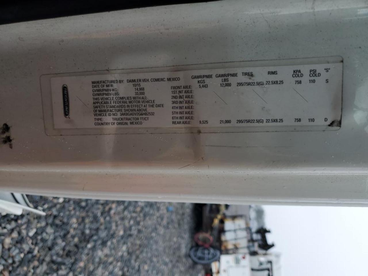 2016 FREIGHTLINER All other VIN 3AKBGADV2GSHB2532 photo 10