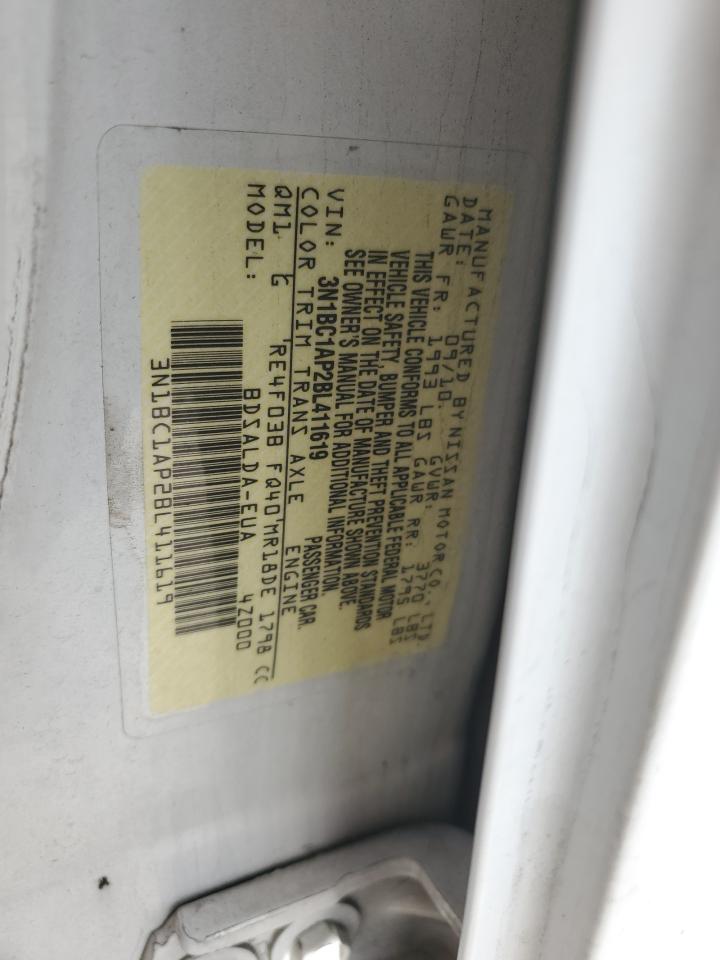 2011 NISS Versa VIN 3N1BC1AP2BL411619 photo 12
