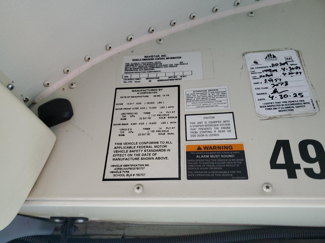 2014 Ic Ce series VIN 4DRBUAAP8EB780707 photo 10