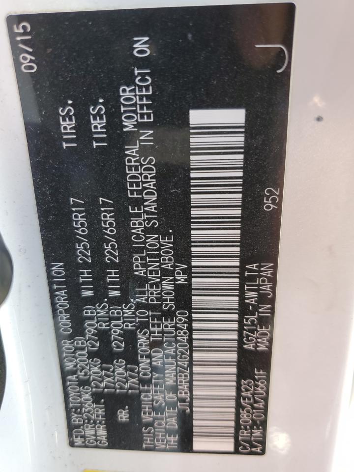 2016 LEXUS Nx VIN JTJBARBZ4G2048490 photo 12