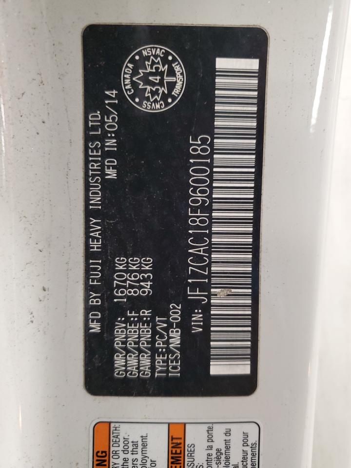 2015 Subaru Brz VIN JF1ZCAC18F9600185 photo 12
