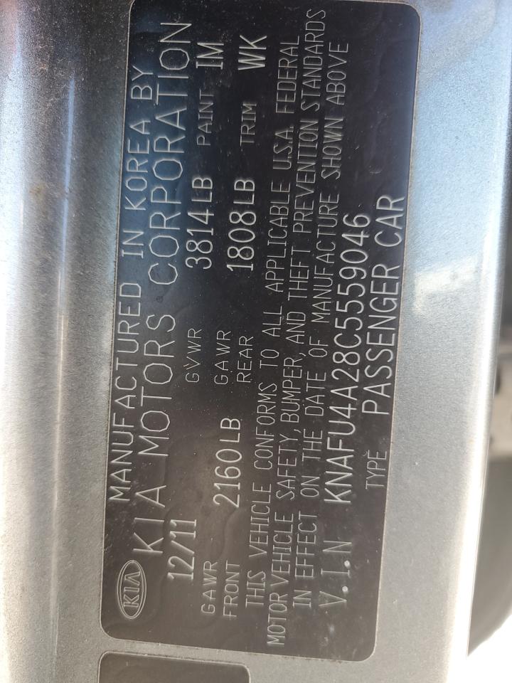 2012 Kia Forte VIN KNAFU4A28C5559046 photo 12