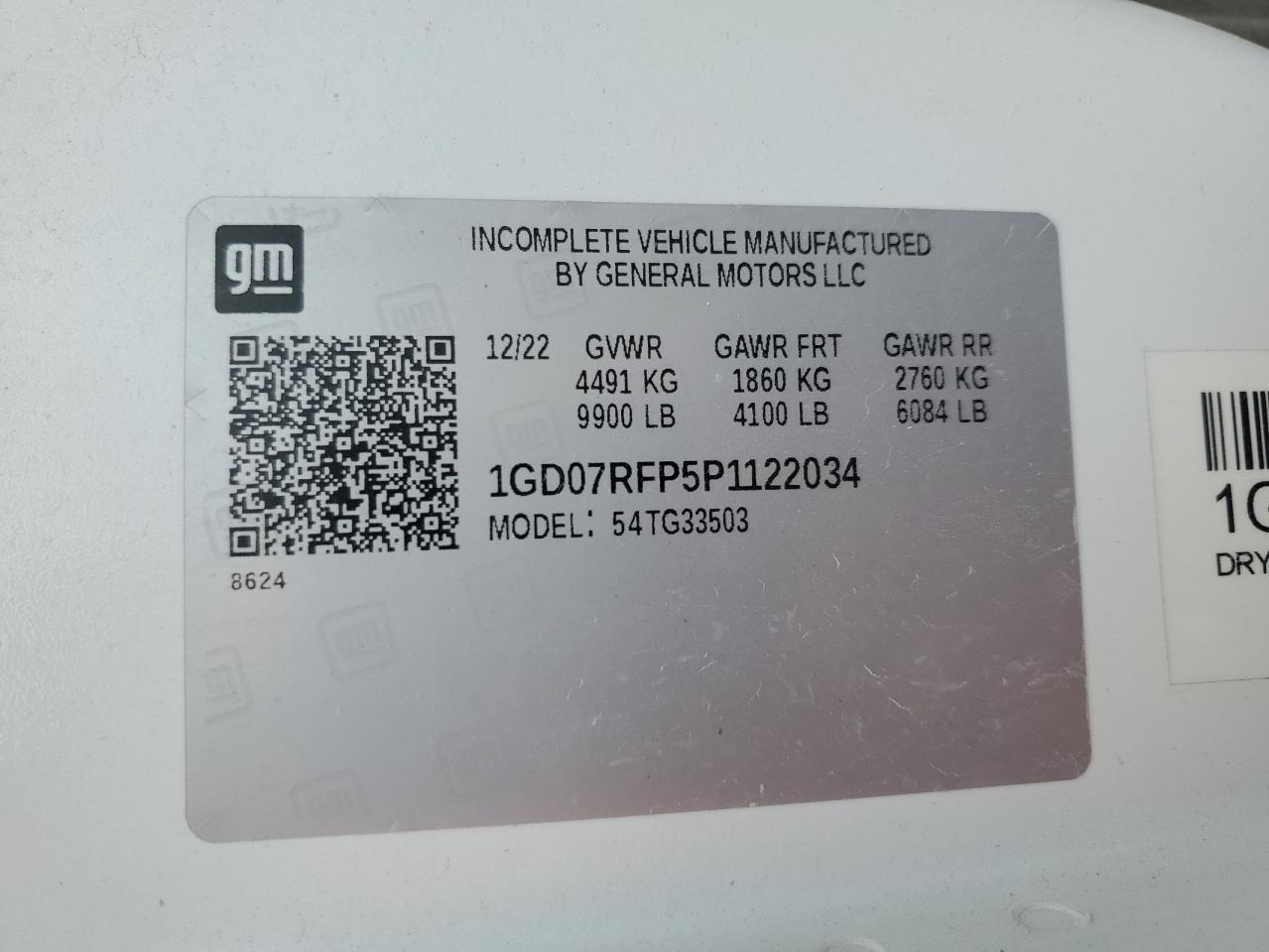 2023 GMC Savana VIN 1GD07RFP5P1122034 photo 12