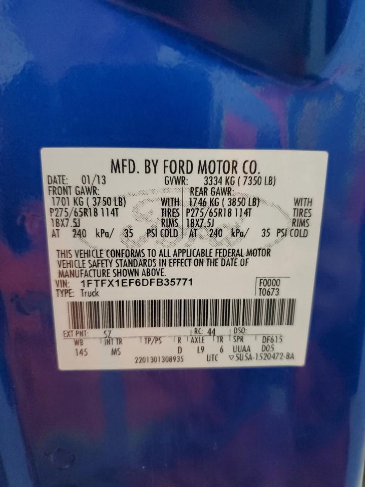 2013 Ford F-150 VIN 1FTFX1EF6DFB35771 photo 12