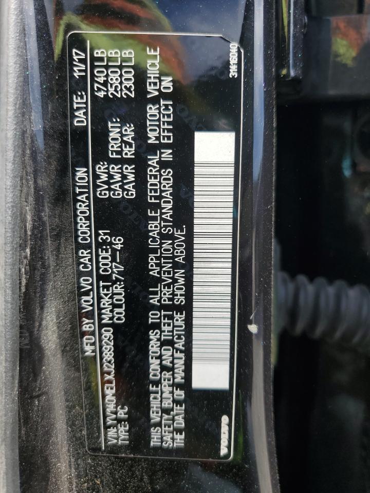 2018 Volvo V60 VIN YV140MELXJ2389290 photo 12