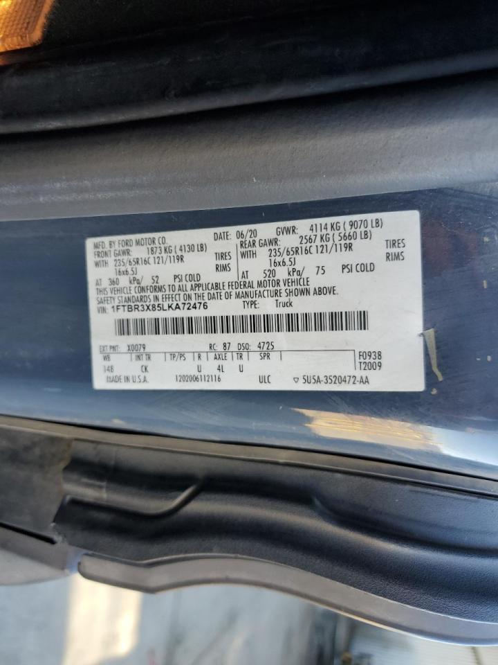 2020 Ford All models VIN 1FTBR3X85LKA72476 photo 12