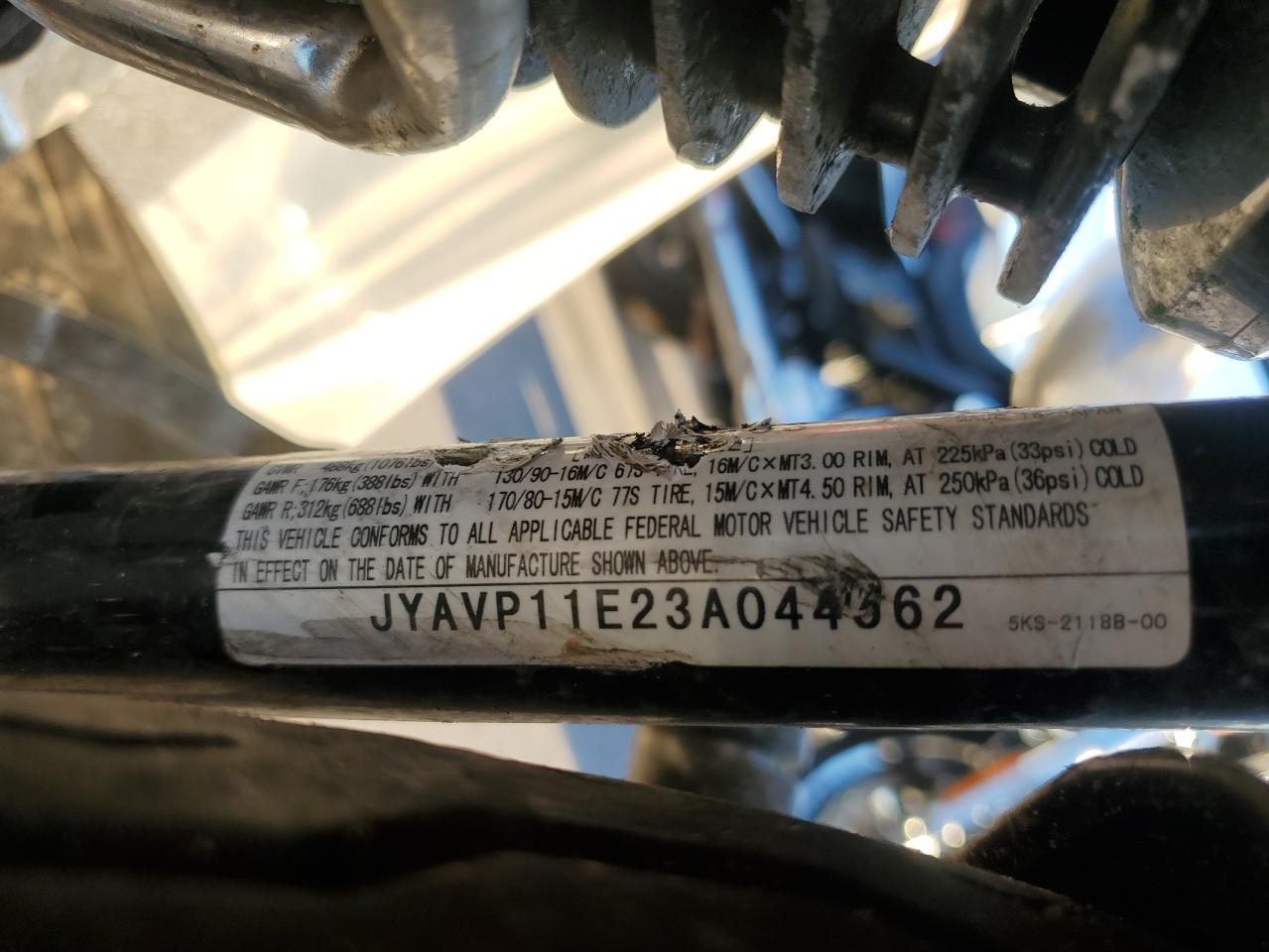 2003 Yamaha Xv VIN JYAVP11E23A044562 photo 8