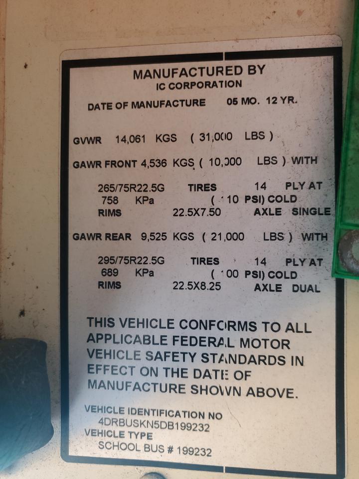 2013 Ic Ce series VIN 4DRBUSKN5DB199232 photo 10
