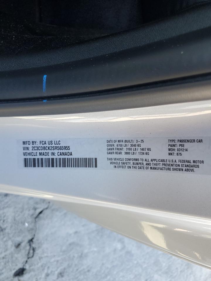 2025 Dodge Charger da VIN 2C3CDBCK2SR565955 photo 12
