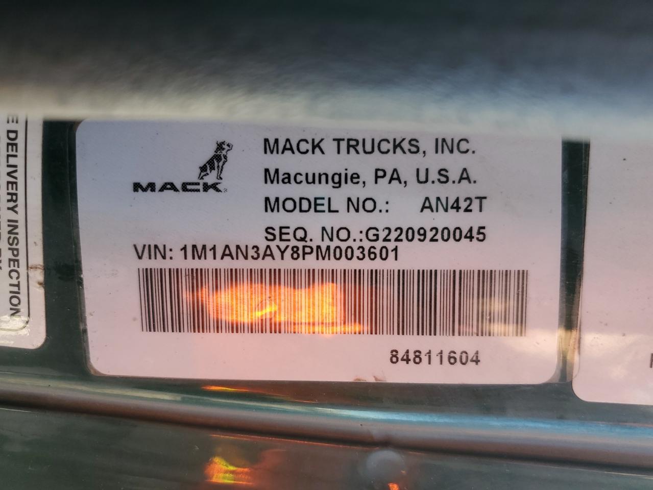 2023 MACK All models VIN 1M1AN3AY8PM003601 photo 10