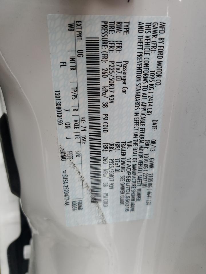 2013 Ford Cmax VIN 1FADP5BU7DL550316 photo 12