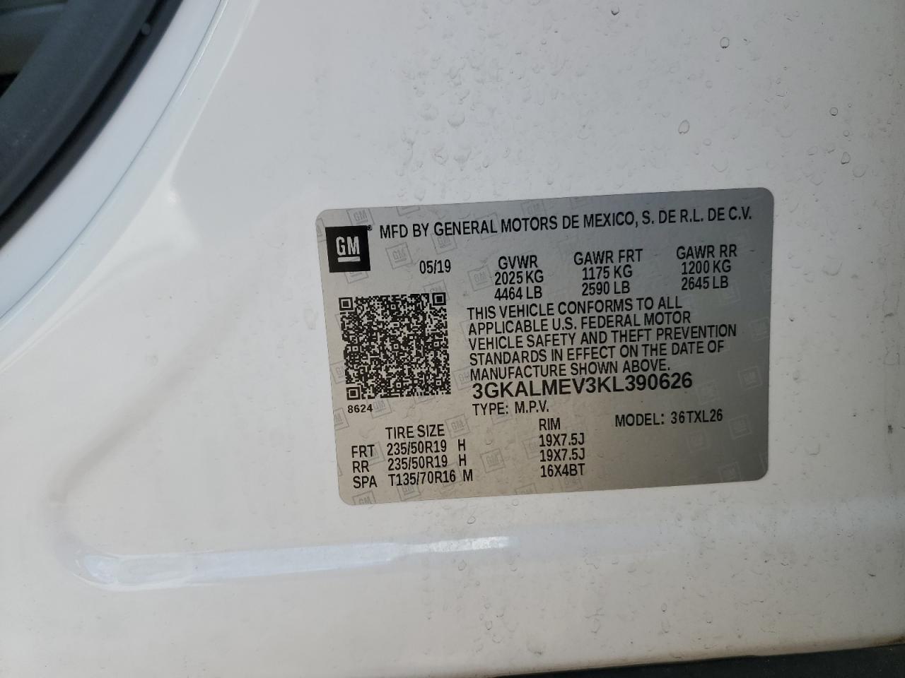 2019 GMC Terrain VIN 3GKALMEV3KL390626 photo 12