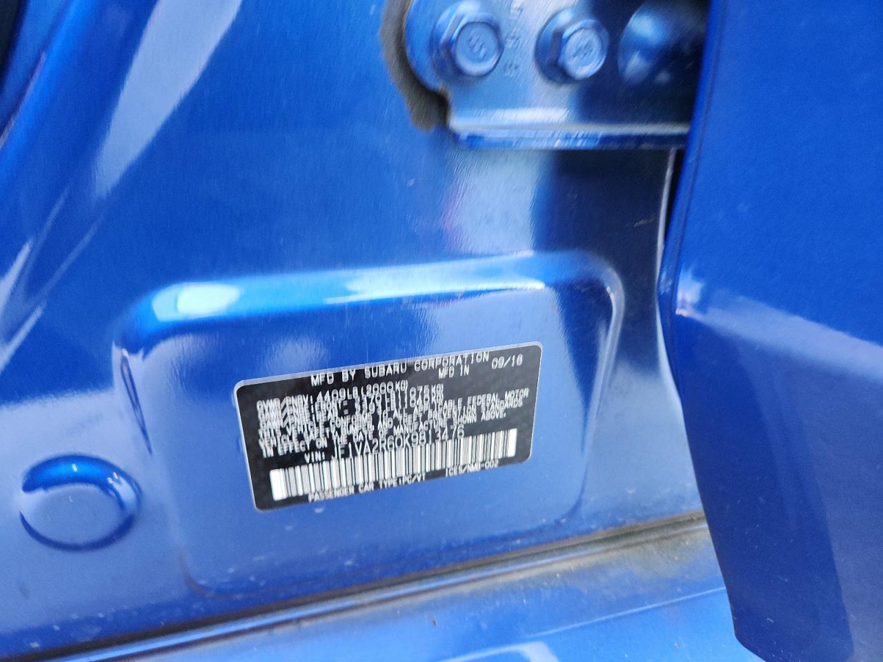 2019 Subaru Wrx VIN JF1VA2R60K9813476 photo 12