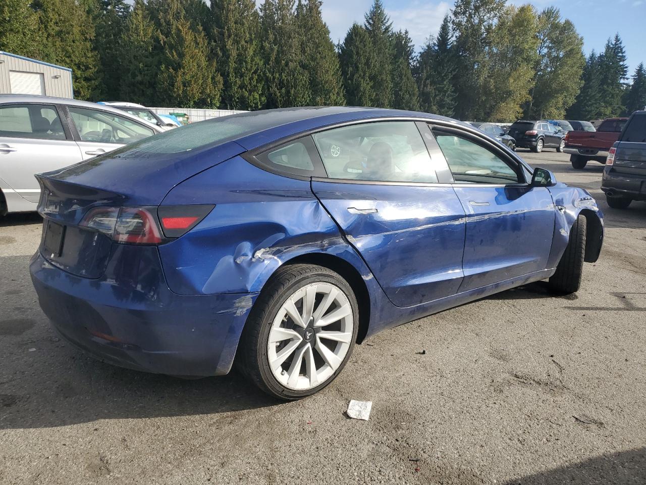 2022 Tesla Model 3 VIN 5YJ3E1EA7NF369887 photo 3
