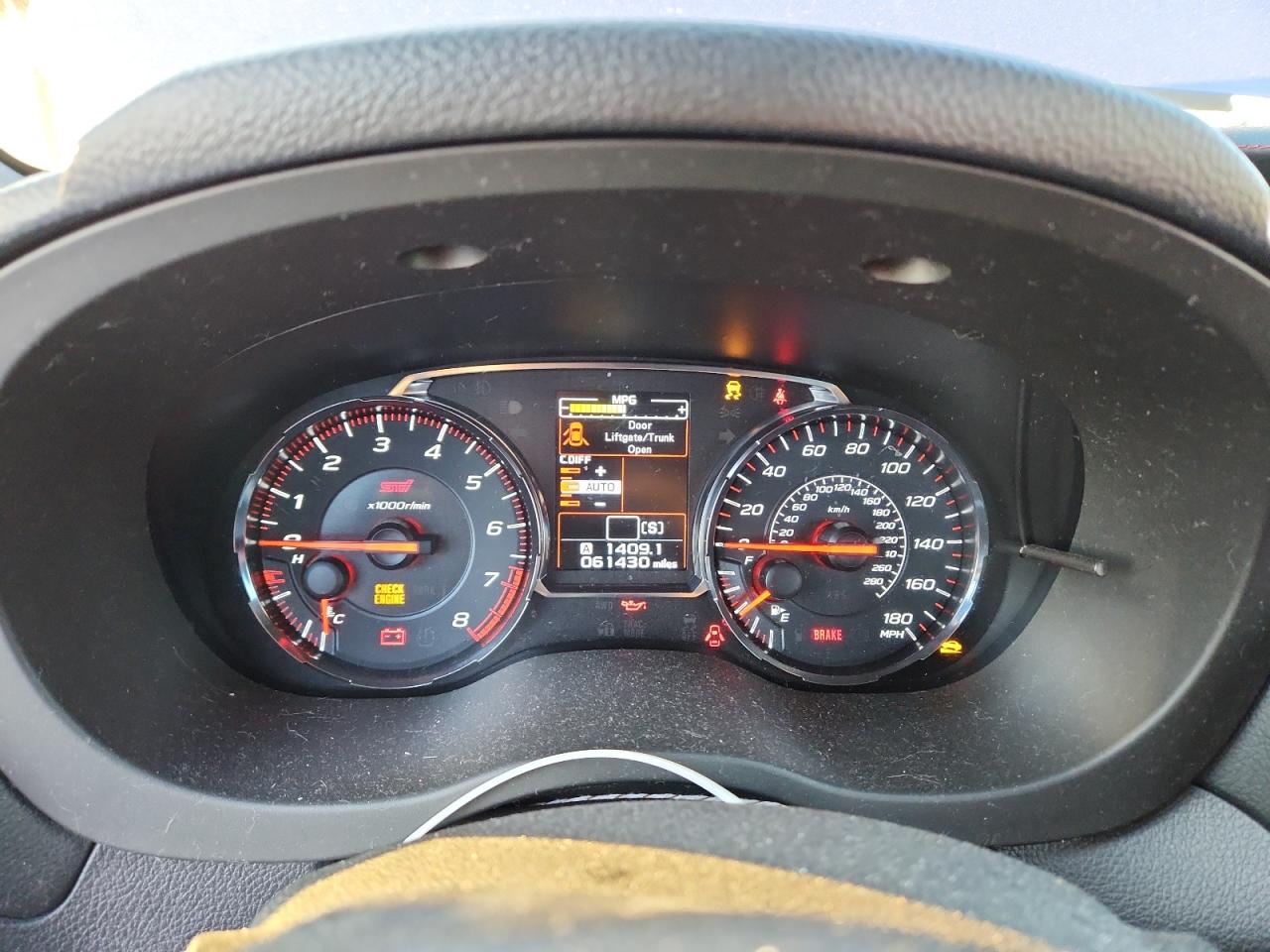 2019 Subaru Wrx VIN JF1VA2R60K9813476 photo 9