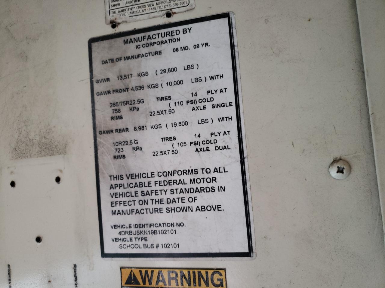 2009 Ic Ce series VIN 4DRBUSKN19B102101 photo 10